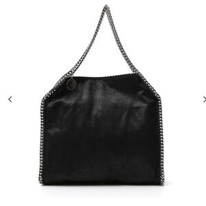 Stella McCartney Falabella shaggy deer Black tote with Chain Detail